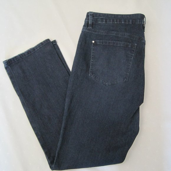Santana Women’s Dark Denim Wash, Straight Leg Jeans - Size 14 - Picture 6 of 6